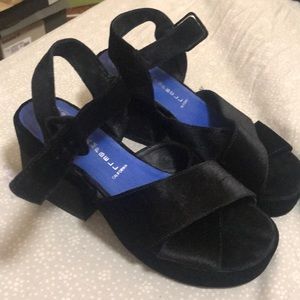 Jeffrey Champbell Black Velvet Sandals